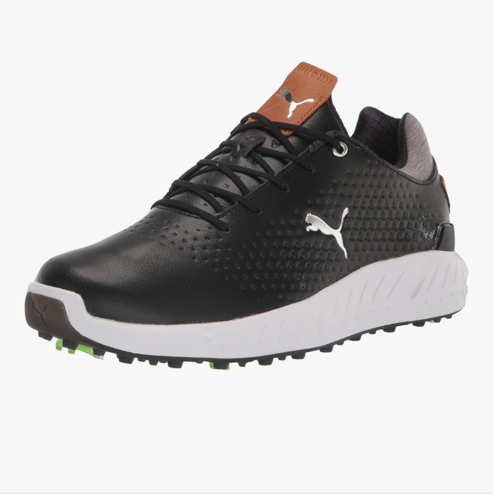 pumagolf Men's Ignite Articulate Leather Golf Shoe, Puma Black-Puma Silver 8 New - Picture 2 of 8